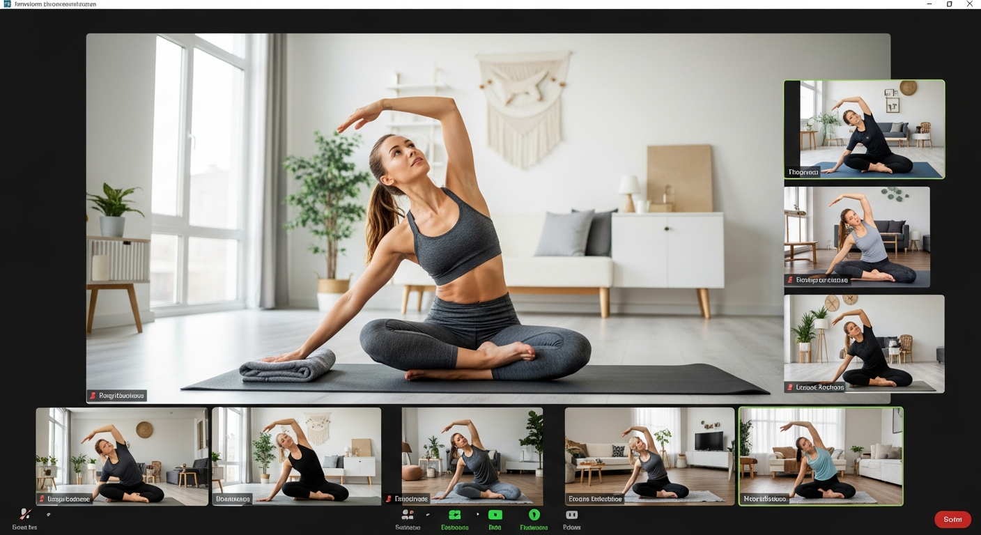 Групповое онлайн-занятие пилатесом